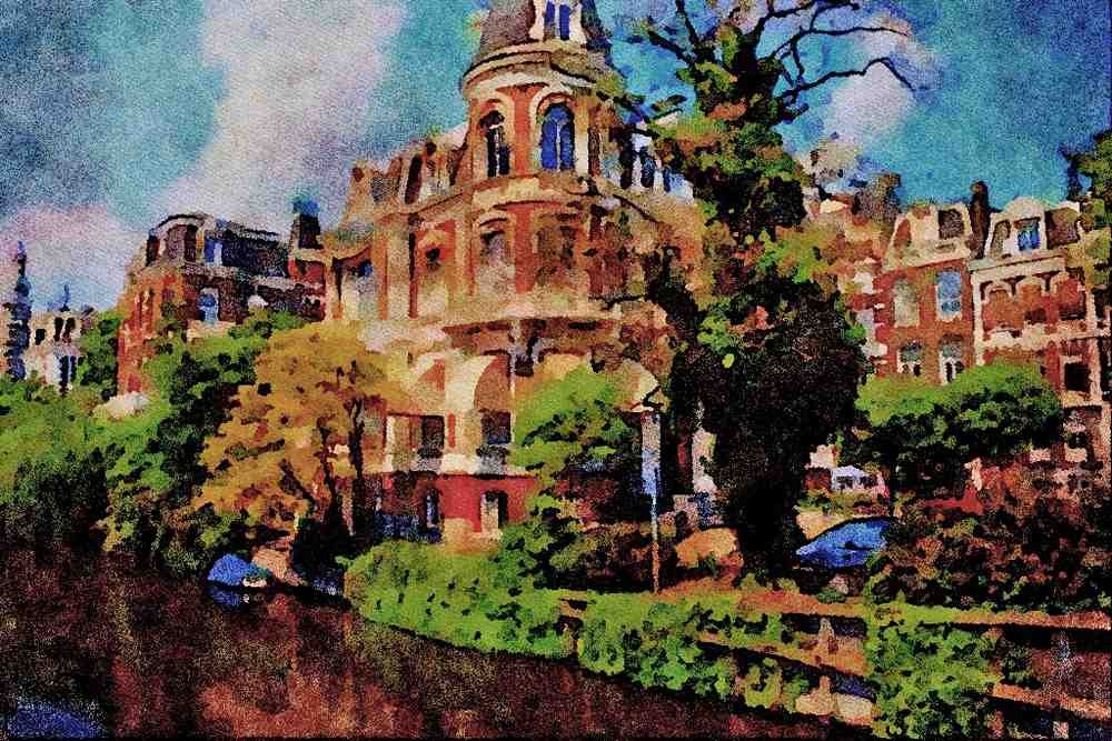 805051 Single Gracht, Amsterdam, Netherlands A4 Limited Edition Watercolour Print