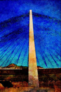 805069 Motorway Bridge, Barrios De Luna, Spain A4 Limited Edition Watercolour Print