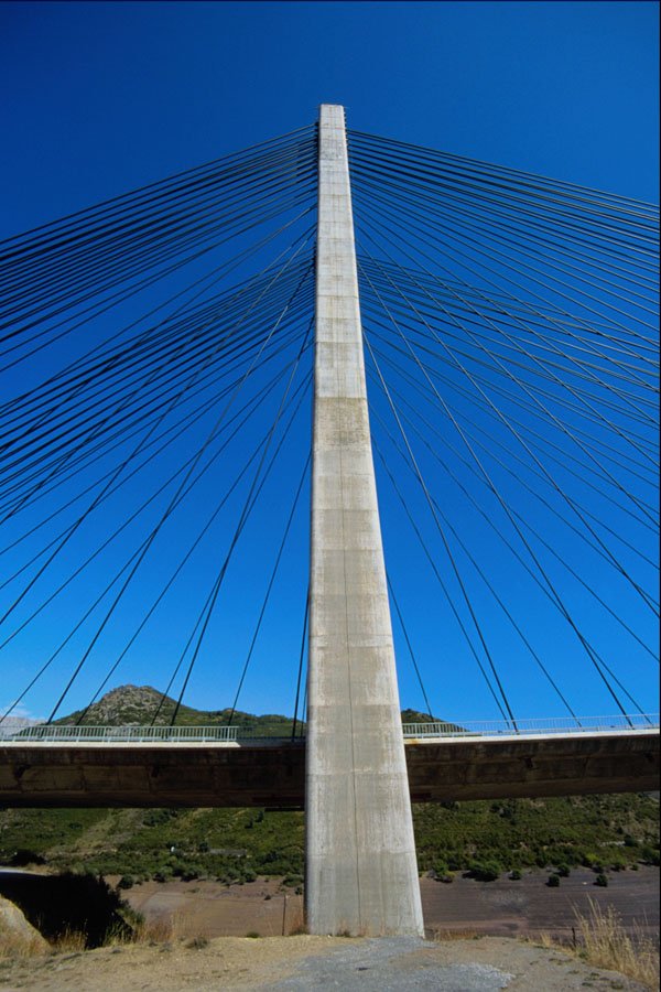 805069 Motorway Bridge, Barrios De Luna, Spain A4 Photo Print
