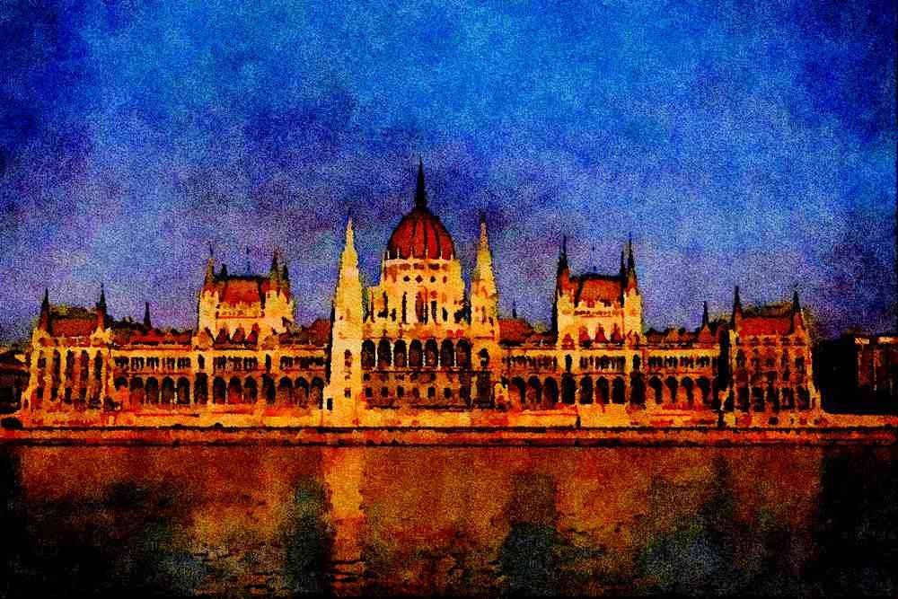 805073 Parliament Building, Budapest, Hungary A4 Limited Edition Watercolour Print