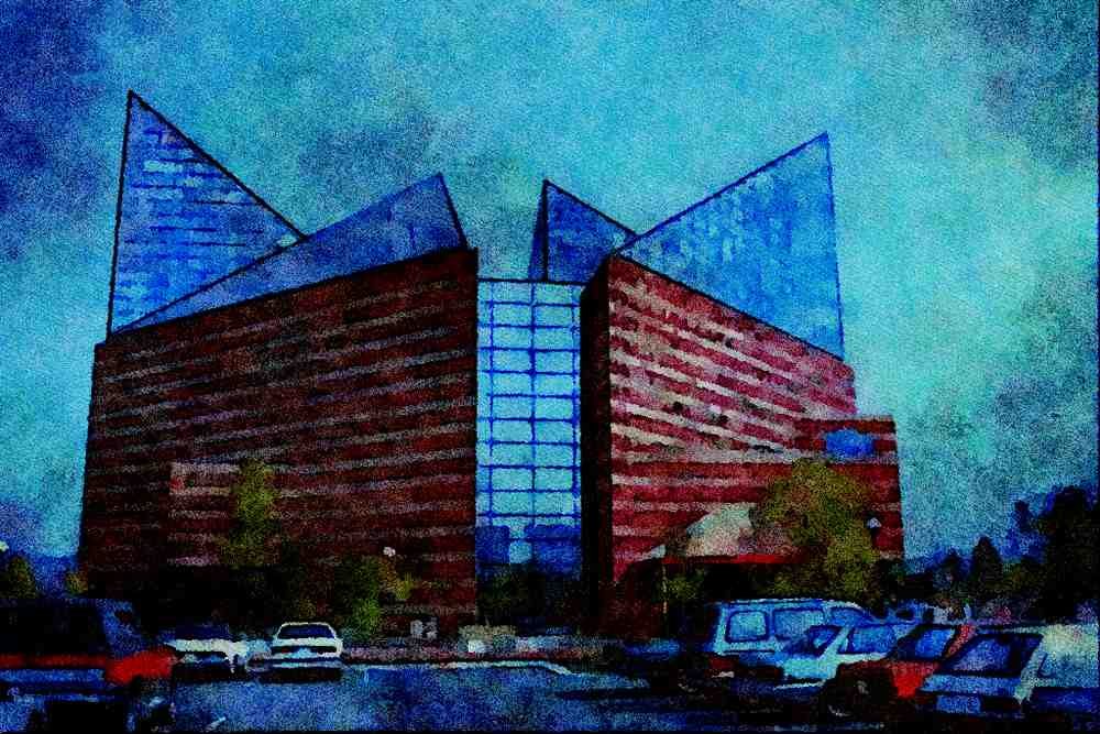 805080 Chattanooga Aquarium, Tennessee, U.S.A. A4 Limited Edition Watercolour Print