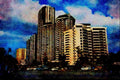 805085 High rise, Manila, Philippines A4 Limited Edition Watercolour Print