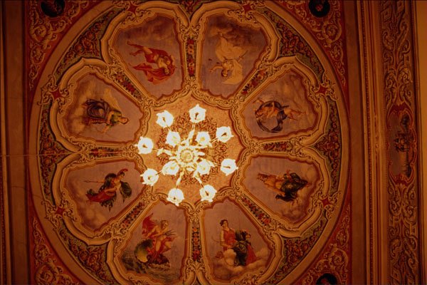 805095 Painted Ceiling, Ermoupolis, Syros, Greece A4 Photo Print