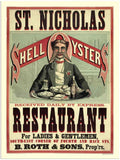 805K St Nicholas Shell Oyster Restaurant Vintage Advert A4 Photo Print