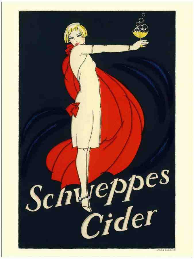 805K schweppes cider 2 Vintage Advert A4 Photo Print