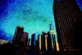 806001 Downtown Los Angeles Skyline, California, U.S.A. A4 Limited Edition Watercolour Print