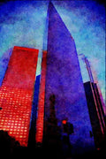806002 Downtown Los Angeles Skyline, California, U.S.A. A4 Limited Edition Watercolour Print