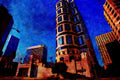 806003 Downtown Los Angeles Skyline, California, U.S.A. A4 Limited Edition Watercolour Print