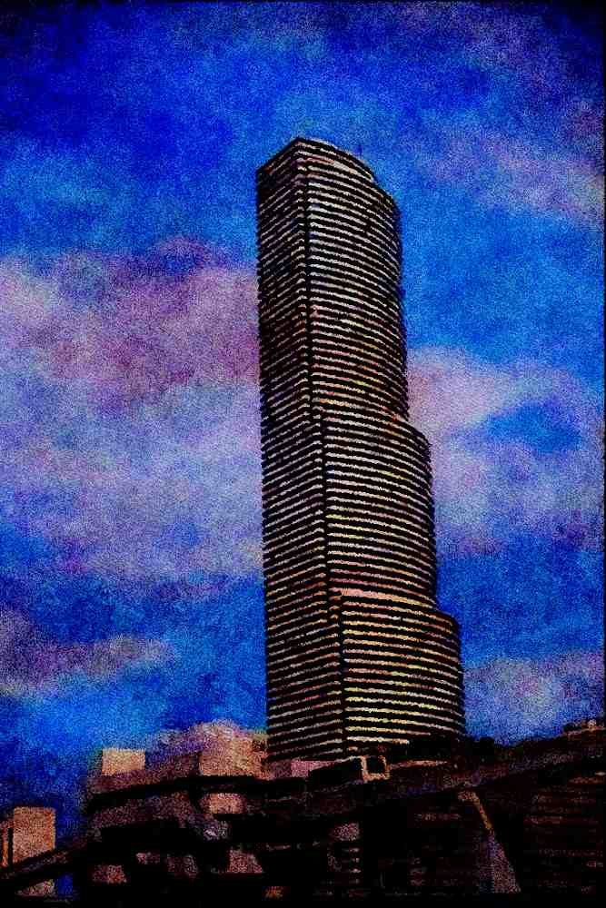 806013 CenTrust Tower, Miami, Florida, U.S.A. A4 Limited Edition Watercolour Print