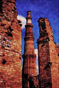 806025 Historic Building, Qutab Minar, Delphi, Greece A4 Limited Edition Watercolour Print