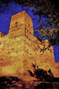 806032 Kasbah Ben Moro, Skoura, Dades Valley, Morocco A4 Limited Edition Watercolour Print