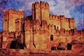 806033 15th Century Castillo (brick Gothic Mudejar Style), Castilla Y Leon, Spain A4 Limited Edition Watercolour Print