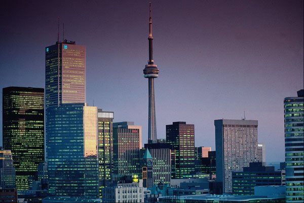 806038 Toronto, By Night, Ontario, Canada A4 Photo Print