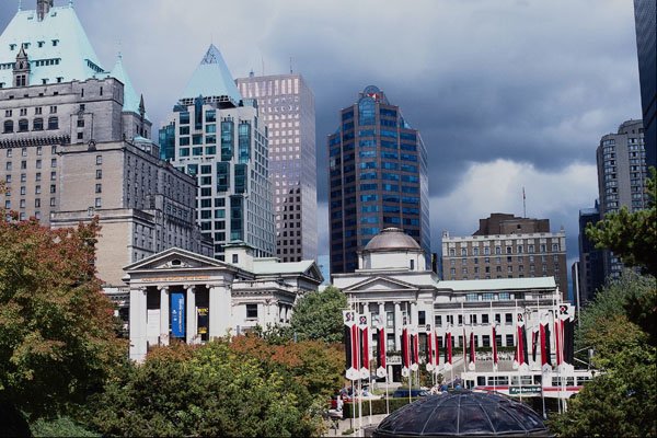 806047 Robson Square, City Center, Vancouver, British Columbia, Canada A4 Photo Print