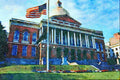 806053 State Capitol Building, Boston, Massachusetts, U.S.A. A4 Limited Edition Watercolour Print