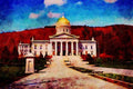 806057 Capitol Building, Montpelier, Vermont, U.S.A. A4 Limited Edition Watercolour Print