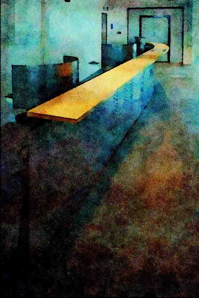 806068 Reception Desk For Business Design Systems A4 Limited Edition Watercolour Print