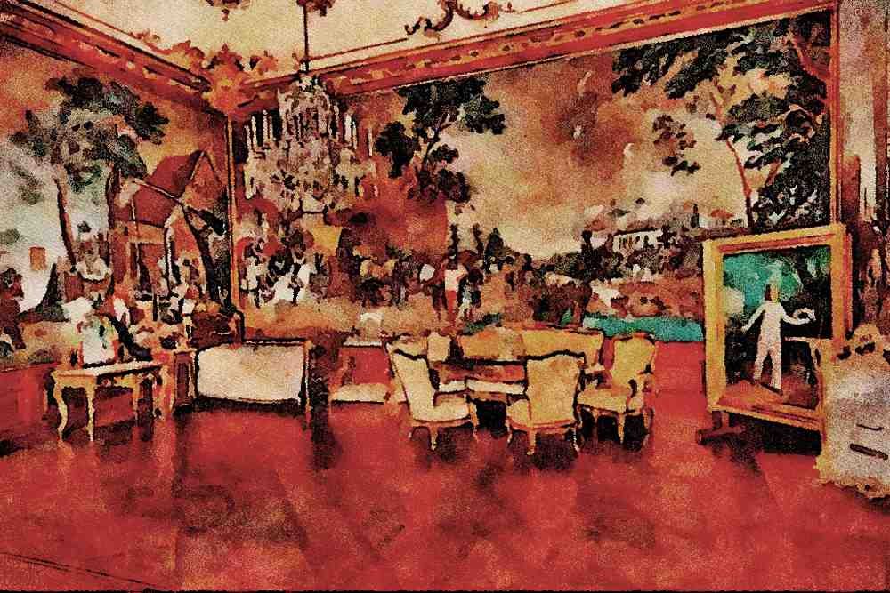806070 Shounbroune Palace, Interior, Vienna, Austria A4 Limited Edition Watercolour Print