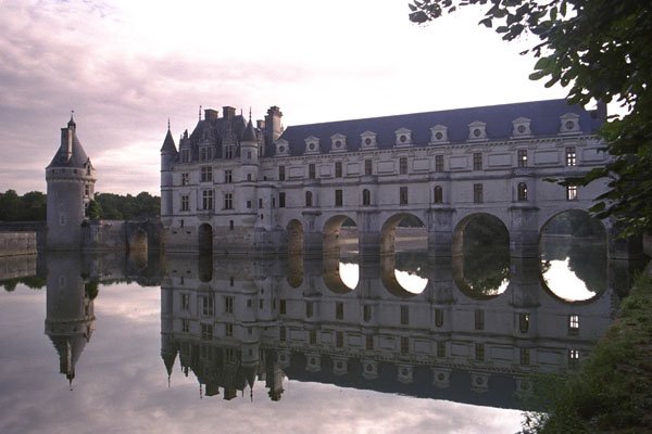 806085 Chenonceau Castle From Across The Cher River, Chenonceau, France A4 Photo Print