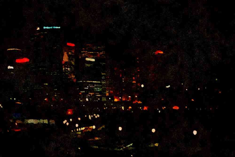 806087 Sydney At Night, Australia A4 Limited Edition Watercolour Print