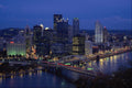 806089 Pittsburgh At Dusk, Across The Monongahela River, Pennsylvania, U.S.A. A4 Photo Print