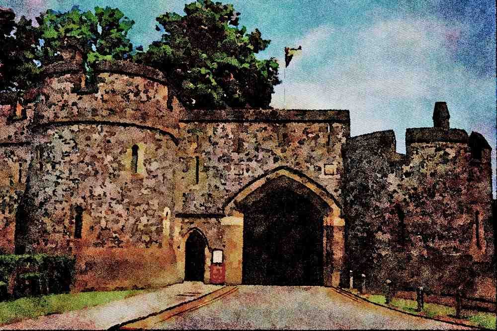 806094 Castle, Sussex, England, U.K. A4 Limited Edition Watercolour Print