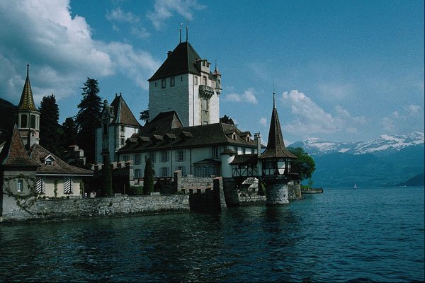 807000 Castle Oberhofen, Lake Thun, Switzerland A4 Photo Print