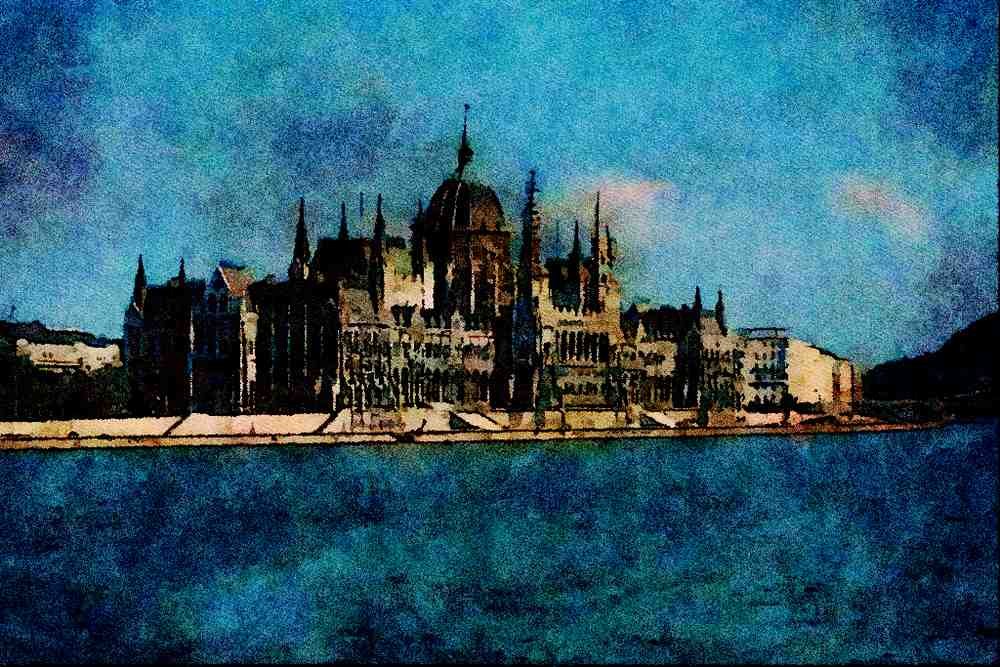 807029 Parliament In Budapest, Hungary A4 Limited Edition Watercolour Print