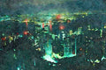 807034 Hong Kong From Victoria Peak A4 Limited Edition Watercolour Print