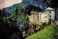 807035 Grad Castle, Predjamski, Slovenia A4 Limited Edition Watercolour Print