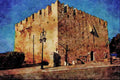 807041 Evvia Karistos, 13th Century Venetian Tower, Greece A4 Limited Edition Watercolour Print