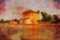 807045 Reservoir, Marrakech, Morocco, Africa A4 Limited Edition Watercolour Print