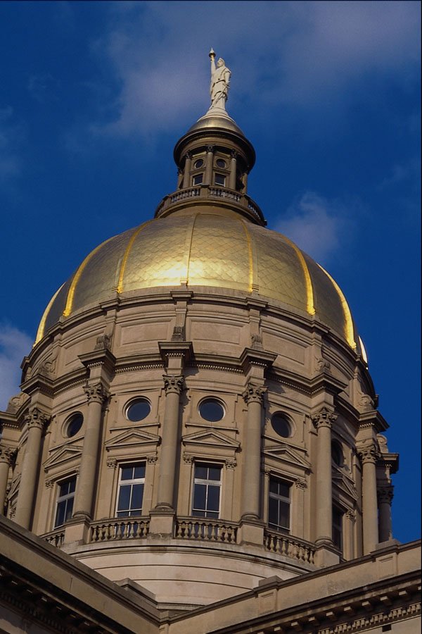 807064 Liberty Statue, Gold Gilded Dome, Atlanta, Georgia, U.S.A. A4 Photo Print