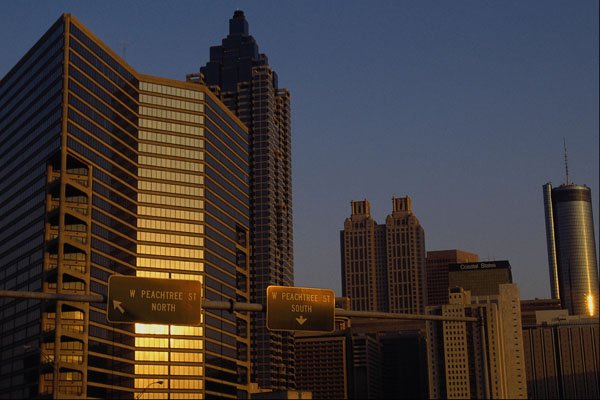 807065 First Light Of Day, Atlanta, Georgia, U.S.A. A4 Photo Print