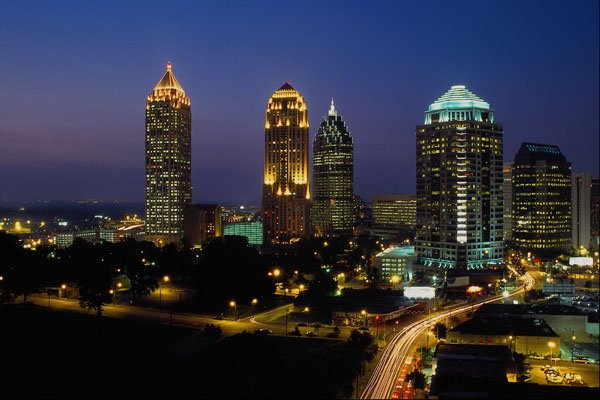 807070 Atlanta's Magical Nightlife, Georgia, U.S.A. A4 Photo Print