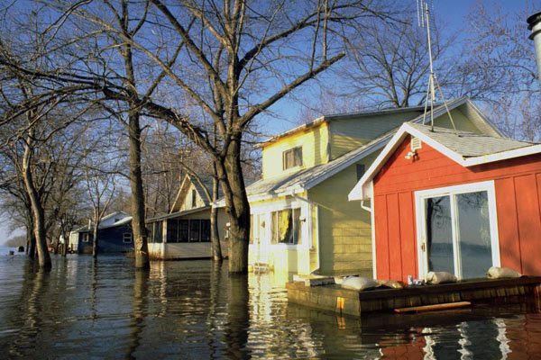 807078 Flooded Neighborhood A4 Photo Print