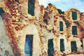 807079 Medenine Ghorfas (houses) A4 Limited Edition Watercolour Print