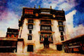 807089 Potala Inner Court, Tibet, China A4 Limited Edition Watercolour Print