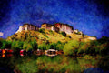 807091 Potala Between Water And Sky, Tibet, China A4 Limited Edition Watercolour Print