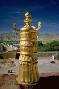 807094 Gilded Roof Detail, Tibet, China A4 Photo Print