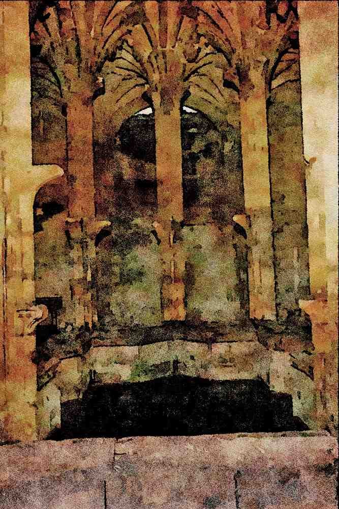 808001 St. Winefride's Well, Holywell, U.K. A4 Limited Edition Watercolour Print