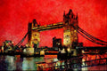 808005 Tower Bridge, London At Sunset, England, U.K. A4 Limited Edition Watercolour Print