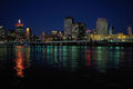 808009 Skyline At Night, Brisbane, Queensland, Australia A4 Photo Print
