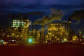 808013 Paper Mill By Night, St. Joe, Florida, U.S.A. A4 Photo Print