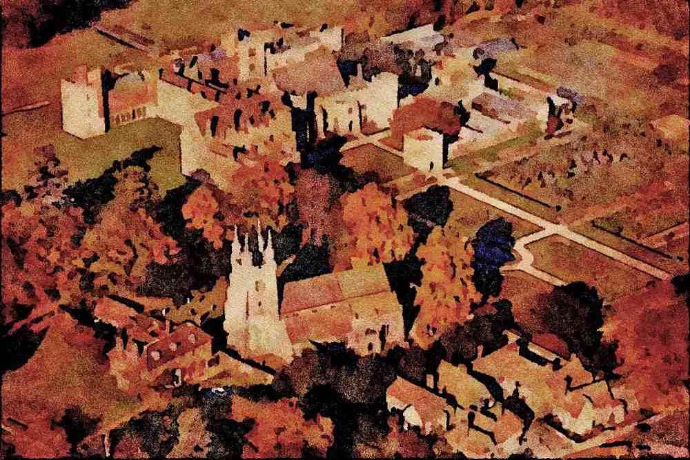 808027 Penshurst And Penshurst Place, Tunbridge, Kent, U.K. A4 Limited Edition Watercolour Print