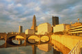 808029 Skyline, Town St. Bridge, Lincoln LeVeque, Columbus, Ohio, U.S.A. A4 Photo Print