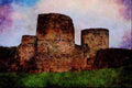 808039 Cilernan Castle, Cardiganshire, U.K. A4 Limited Edition Watercolour Print
