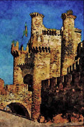 808043 Castile Ponferrada, Spain A4 Limited Edition Watercolour Print
