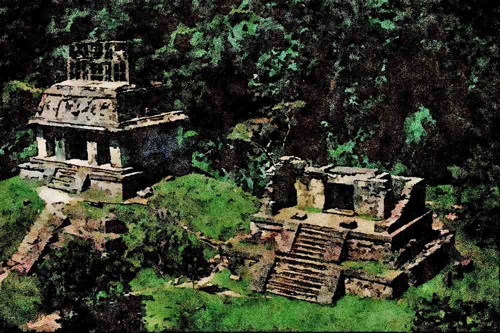 808056 Palenque, Mexico A4 Limited Edition Watercolour Print