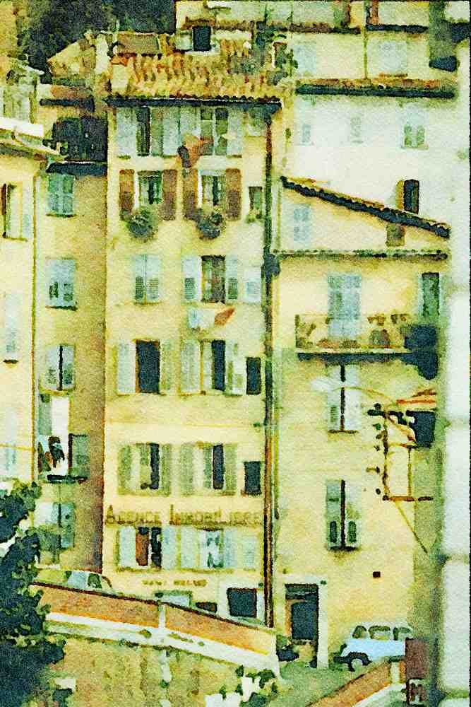 808060 Menton, Southern France A4 Limited Edition Watercolour Print